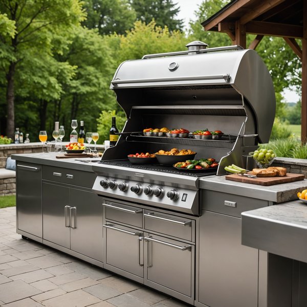 Planchas Inox : Le Guide Ultime pour Créer la Cuisine Extérieure de vos Rêves avec ChâteauFort Immobilier !